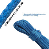 15M Synthetic Winch Rope – 10,000LBS Recovery Cable (5mm) for 4WD, ATV, SUV, Truck, Boat thumbnail 15