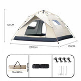4-Person Automatic Pop-Up Tent – Waterproof & UV-Resistant Shelter for Camping, Fishing & Beach | Pakicetus thumbnail 11