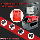 18-LED Portable Work Light – Compatible with Makita, Milwaukee & DeWalt 18V/20V Batteries – 1500LM Spotlight Torch with USB Output thumbnail 28