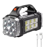 Powerful LED Flashlight – USB + Solar Rechargeable Camping Torch & Power Bank thumbnail 13