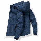 Men’s Hooded Waterproof Hiking Jacket – Windproof Outdoor Bomber with Detachable Hood thumbnail 7