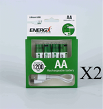 TDRFORCE AA/AAA 1.5V USB Rechargeable Lithium Batteries – 2600mWh/750mWh (4-Pack, CE Certified) thumbnail 18