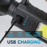Ultra-Bright Waterproof LED Rechargeable Spotlight – USB Powered Searchlight for Camping, Fishing & Outdoor Survival thumbnail 12