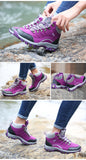Women’s Outdoor Leather Hiking Boots – Ankle-High, Breathable, Lightweight Trekking Shoes thumbnail 28