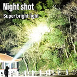 Powerful LED Flashlight – USB + Solar Rechargeable Camping Torch & Power Bank thumbnail 2