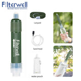 Filterwell Mini Carbon Survival Water Purifier Straw – Triple Filtration Emergency Water Filter for Camping, Hiking, and Outdoor Use (4000L Capacity) thumbnail 1