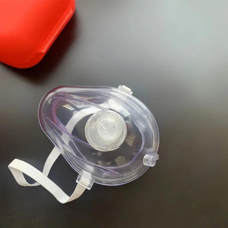 CPR Pocket Rescue Mask – Adult & Child First Aid Emergency Resuscitator with O2 Inlet
