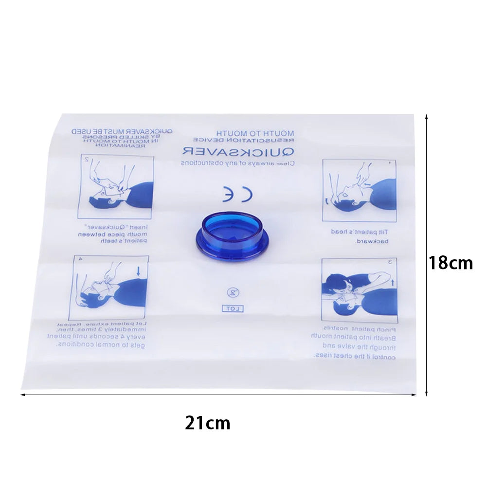 Disposable CPR Face Shield – Emergency Breathing Barrier Mask for First Aid & Training (1–10 Pack)