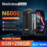 Blackview N6000 Rugged Waterproof Mini Smartphone | 4.3" Display, 256GB Storage, Android 13, 48MP Camera, NFC, Helio G99 Octa-Core thumbnail 1