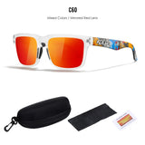 KDEAM Polarized Sunglasses – Unisex Square Frame UV400 Outdoor Eyewear (Red Mirror Lens, Model KD332) thumbnail 48