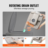 VEVOR Portable Camping Toilet – 3.2/5.3 Gal Waste Tank, 2.6/3.2 Gal Flush Tank, Pressurized Flush with Level Indicator – Compact, Durable & Odor-Free thumbnail 6