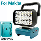 18-LED Portable Work Light – Compatible with Makita, Milwaukee & DeWalt 18V/20V Batteries – 1500LM Spotlight Torch with USB Output thumbnail 7