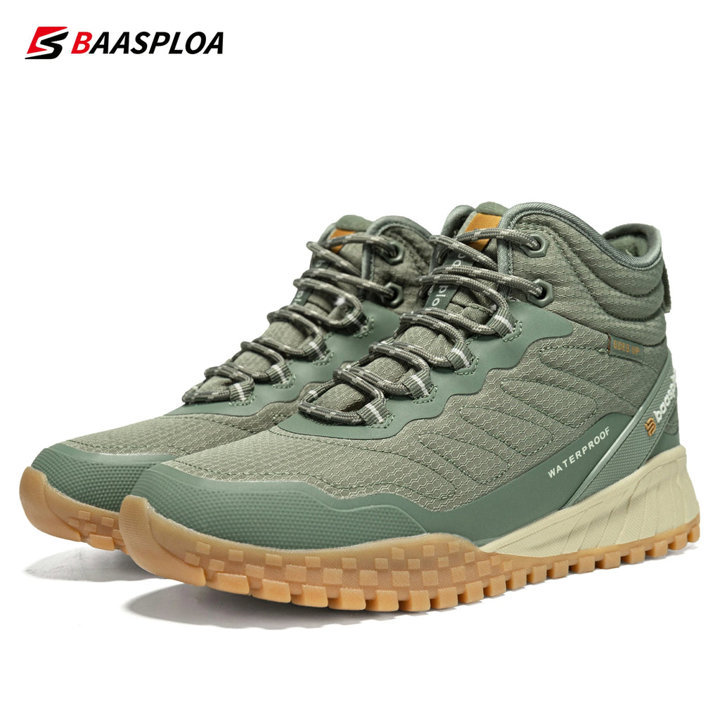 Baasploa Women’s Waterproof Winter Snow Boots – Plush Lined, Non-Slip Outdoor Sneakers