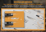 ROXON S504G Mini Folding Multi-Tool Knife with Scissors – Interchangeable, Locking Blade for Outdoor & Camping thumbnail 9