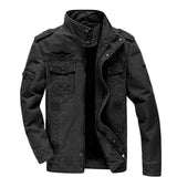 Men’s Plus Size Military Cargo Jacket – Spring & Autumn | Sizes M–6XL | Lightweight, Breathable, Tactical Style thumbnail 4