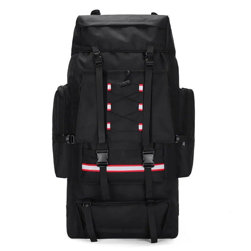 130L Waterproof Hiking Backpack – Heavy-Duty Outdoor Rucksack with Reflective Safety Strips & Molle System