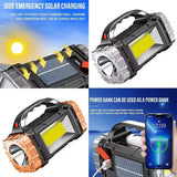 Powerful LED Flashlight – USB + Solar Rechargeable Camping Torch & Power Bank thumbnail 5