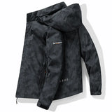 Men’s Hooded Waterproof Hiking Jacket – Windproof Outdoor Bomber with Detachable Hood thumbnail 8