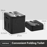 Portable Folding Travel Toilet – Anti-Odor Emergency Potty for Car, Camping, and Outdoor Use (Black/Grey) thumbnail 12