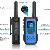 AWANFI Rechargeable Walkie Talkies (2/3/4-Pack) – Long Range 2-Way Radios with 16 Channels, VOX, USB-C Charging – Ideal for Kids & Adults, Outdoor Camping & Hiking thumbnail 2