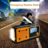 5000mAh Emergency Hand Crank & Solar Radio – AM/FM/SW, NOAA Weather Alerts, Power Bank, LED Flashlight, SOS Alarm thumbnail 10