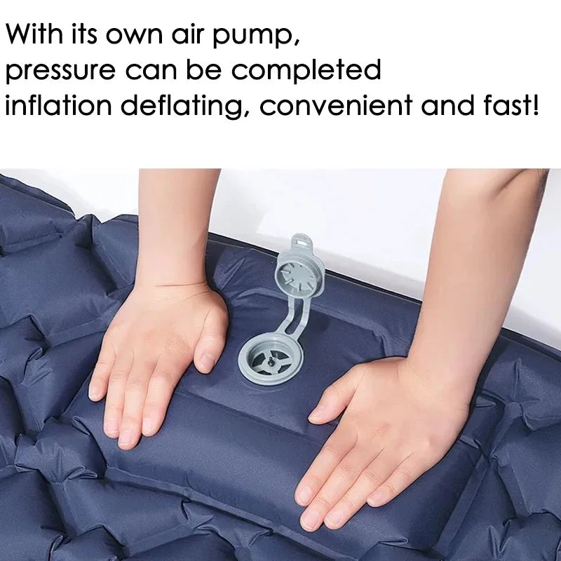 Double Camping Air Mattress with Built-In Pillows – Ultralight Inflatable Sleeping Pad for 2 – Waterproof, Compact & Durable