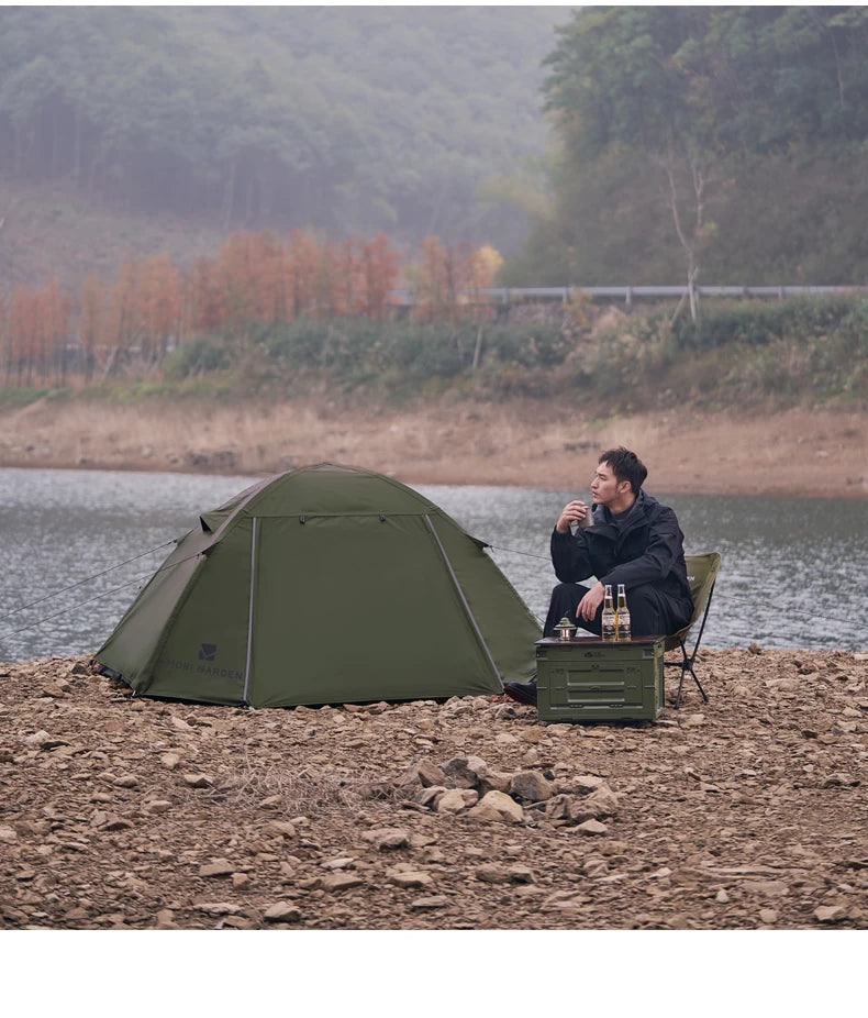 Mobi Garden 3–4 Person Waterproof Camping Tent – Double-Layer, UV & Rain Protection, Lightweight Trekking Shelter