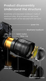 COBA XHP360 Ultra-Bright 36-Core Rechargeable Headlamp – 5 Light Modes, 2000m Range, Zoom Beam, IP68 Waterproof thumbnail 12