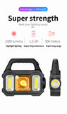 Solar Rechargeable Flashlight – Zoomable Waterproof COB LED Torch & Portable Lantern thumbnail 9