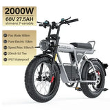 Coswheel CT20S 2000W Electric Dirt Bike – 60V 27.5Ah Fat Tire Ebike for Adults (20" Off-Road Tires, 161km Range) thumbnail 40