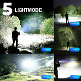 MaxLumenit™ 1,000,000 Lumen Rechargeable LED Flashlight – Ultra-Bright, USB-C, Waterproof, Zoomable Torch for Outdoor & Emergency Use thumbnail 3