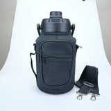 Portable Thermal Water Bottle Bag – Large Capacity Sleeve with Adjustable Shoulder Strap (Black) thumbnail 2