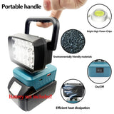 18-LED Portable Work Light – Compatible with Makita, Milwaukee & DeWalt 18V/20V Batteries – 1500LM Spotlight Torch with USB Output thumbnail 15