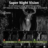 30MP 2K Solar Trail Camera – Infrared Night Vision Wildlife & Security Cam with Motion Sensor & Long Battery Life (IP66 Waterproof) thumbnail 10