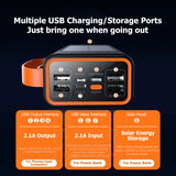 ONEPLUS 200,000mAh Solar Power Bank – Built-in Cables, LED Light, Fast Charging, High-Capacity External Battery thumbnail 6