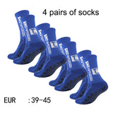 4 Pairs Mid-Tube Non-Slip Football Socks – Breathable & Durable Sports Training Socks (Unisex) thumbnail 11