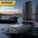 Essager 20000mAh 65W PD Power Bank – Fast Charging Portable Battery with Built-in Cables & LED Lamp thumbnail 4