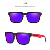 KDEAM Polarized Sunglasses – Unisex Square Frame UV400 Outdoor Eyewear (Red Mirror Lens, Model KD332) thumbnail 28