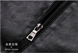 Men's PU Leather Stand Collar Motorcycle Jacket – Casual Windbreaker Biker Coat thumbnail 26