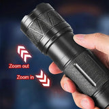 9000000LM Rechargeable Tactical LED Flashlight – 600W, Long-Range Beam, 12000mAh Power Bank, Waterproof & Zoomable thumbnail 11