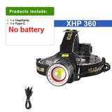 Ultra-Bright XHP360 LED Rechargeable Headlamp – 55,000,000 Lumens | 5000M Long-Range Beam | USB-C Powered thumbnail 22