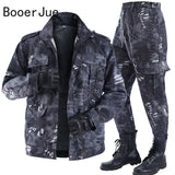 Men’s Wear-Resistant Outdoor Workwear Set – Black Python Pattern | Durable Polyester Tracksuit thumbnail 19