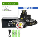 Ultra-Bright XHP360 LED Rechargeable Headlamp – 55,000,000 Lumens | 5000M Long-Range Beam | USB-C Powered thumbnail 19