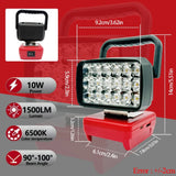 18-LED Portable Work Light – Compatible with Makita, Milwaukee & DeWalt 18V/20V Batteries – 1500LM Spotlight Torch with USB Output thumbnail 27