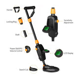 7.4" Waterproof Kids Metal Detector – Lightweight, Adjustable Gold Finder with LCD Screen (24"–35") thumbnail 9