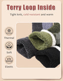 3 Pairs Merino Wool Thermal Socks for Men – Super Thick Winter Crew Socks with Fleece Terry Lining thumbnail 9