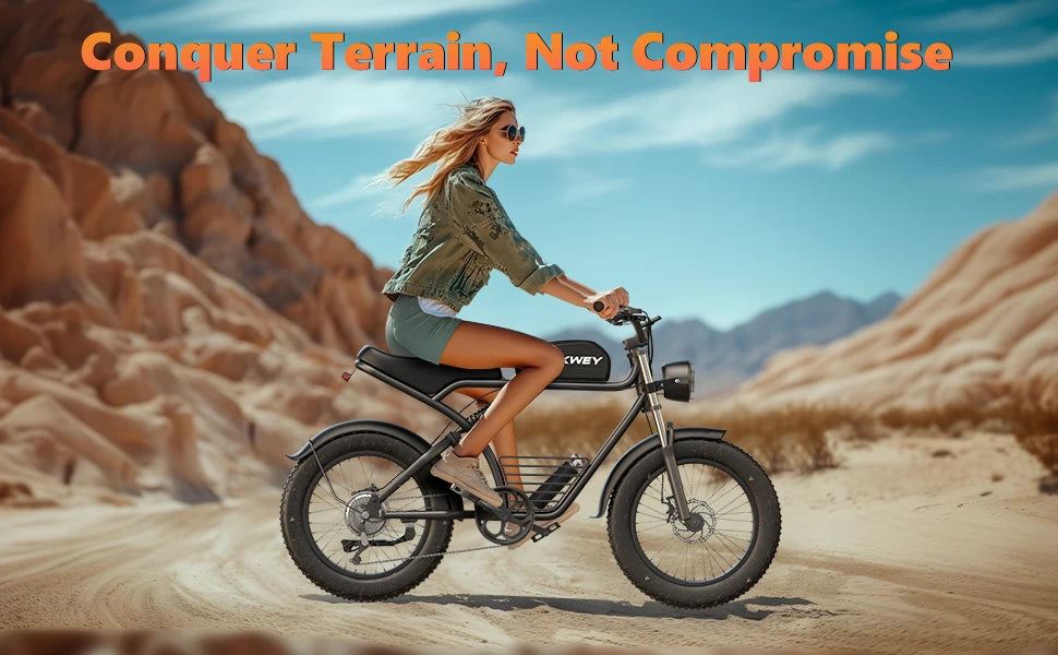 Kickwey K7 1500W Fat Tire Electric Bike – 48V 23Ah Lithium, 46km/h Mountain E-Bike for Adults