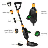 7.4" Waterproof Kids Metal Detector – Lightweight, Adjustable Gold Finder with LCD Screen (24"–35") thumbnail 2