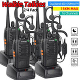2 or 4 Pack Baofeng BF-888S V2 UHF Long-Range Walkie Talkies – 16-Channel Portable Two-Way Radios (400–470MHz, 5–10W, High-Capacity Battery) thumbnail 1