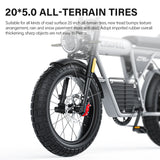 Coswheel CT20S 2000W Electric Dirt Bike – 60V 27.5Ah Fat Tire Ebike for Adults (20" Off-Road Tires, 161km Range) thumbnail 4
